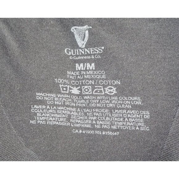 Guinness Extra Stout Black T-Shirt Size Medium - Picture 4 of 4
